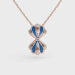 Load and play video in Gallery viewer, Ocean Clover Pendant  | Pendant Chain Diamond