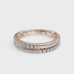 Load and play video in Gallery viewer, Gray Balance Band Diamond Ring | Enamel Ring | Statement Diamond Ring