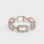 Load and play video in Gallery viewer, Connection Band  | Stay Connected Gold Diamond Ring | Connecting Diamond Ring