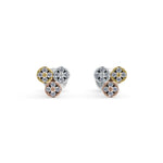 Load image into Gallery viewer, Trio Diamond Cluster Stud Earrings