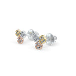 Load image into Gallery viewer, Trio Diamond Cluster Stud Earrings