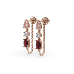 Load image into Gallery viewer, VINTAGE 925 Sterling Silver Lab Grown Diamond EARRINGS