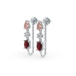 Load image into Gallery viewer, VINTAGE 925 Sterling Silver Lab Grown Diamond EARRINGS