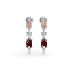 Load image into Gallery viewer, VINTAGE 925 Sterling Silver Lab Grown Diamond EARRINGS