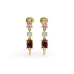 Load image into Gallery viewer, VINTAGE 925 Sterling Silver Lab Grown Diamond EARRINGS