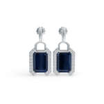 Load image into Gallery viewer, Drop Sapphire studs
