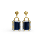 Load image into Gallery viewer, Drop Sapphire studs
