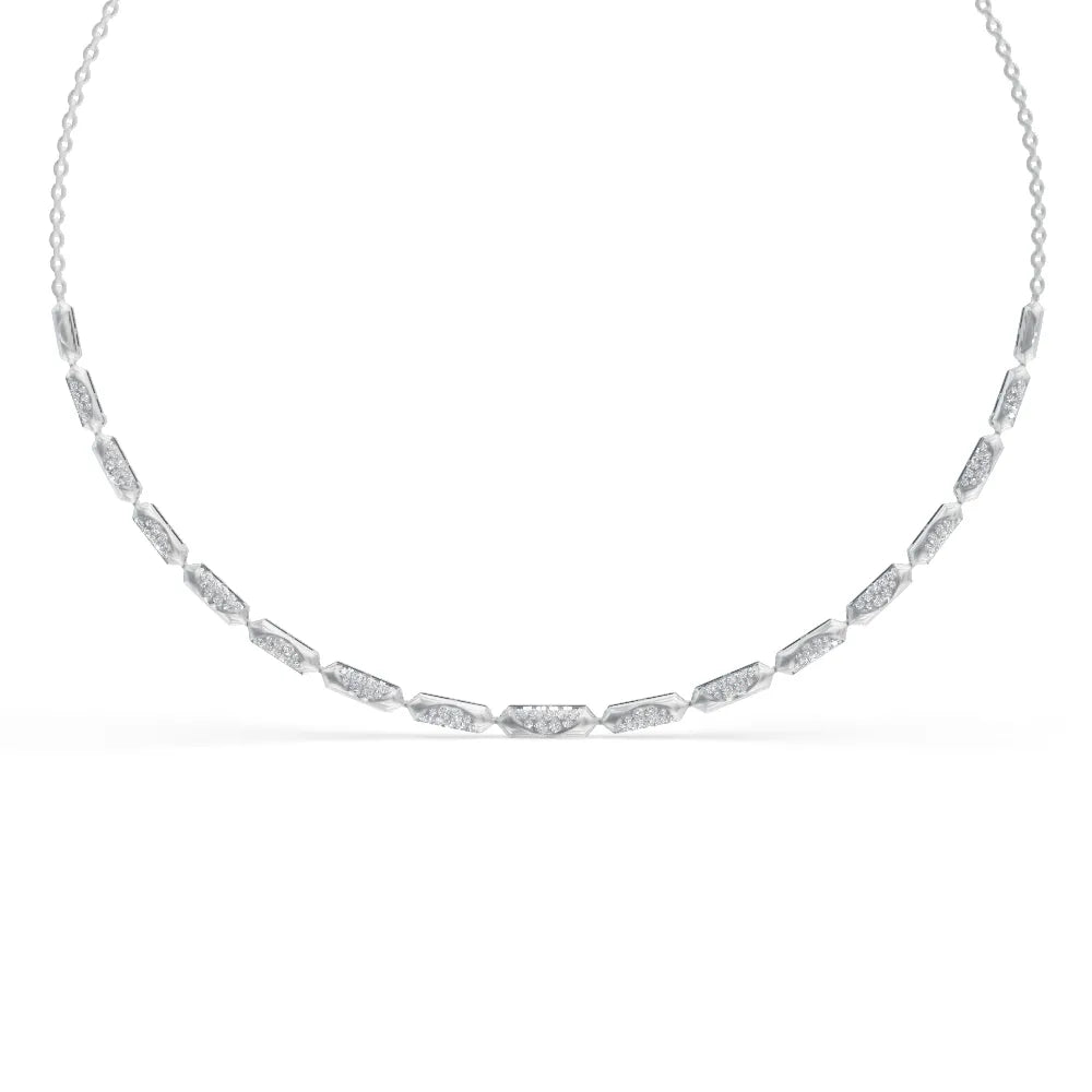 Luxe Linear Diamond Necklace | Gold Diamond Necklace