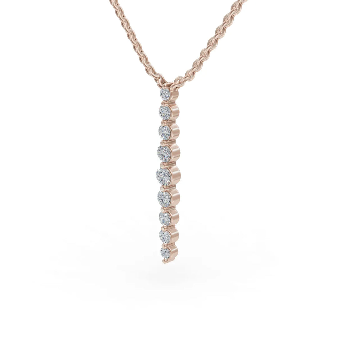 Balance Pendant | Vertical Diamond Pendant | Diamond Pendant