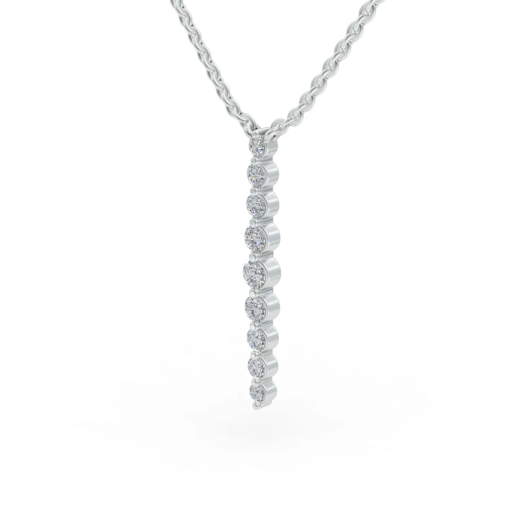 Balance Pendant | Vertical Diamond Pendant | Diamond Pendant