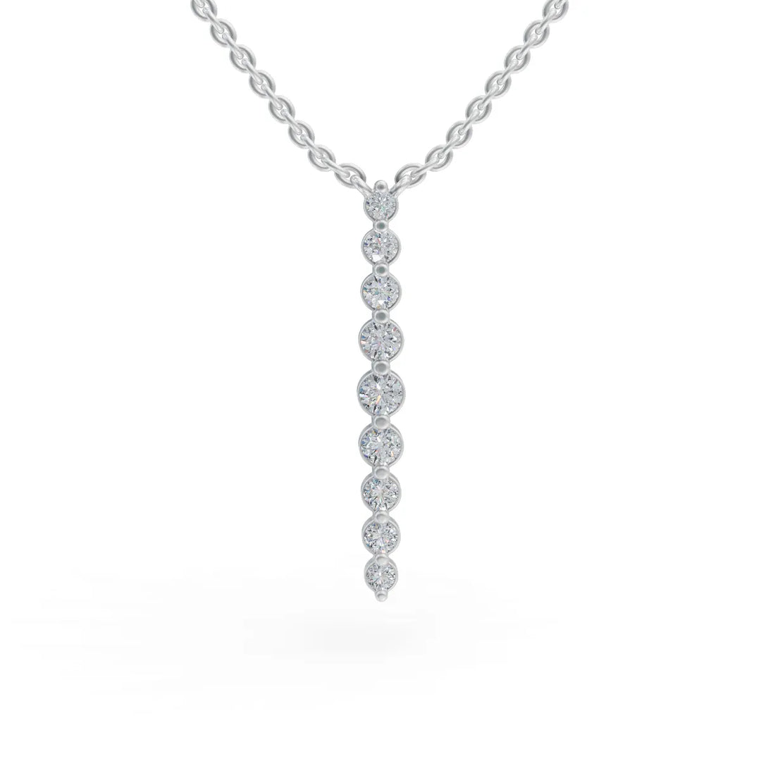 Balance Pendant | Vertical Diamond Pendant | Diamond Pendant