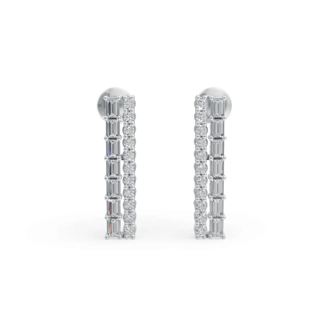 Bar Diamond Earrings | Diamond Earrings | Diamond Stud Earrings | Opa Diamond