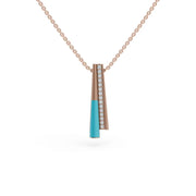 Blue Lagoon  925 Sterling Silver Lab Grown Diamond pendant