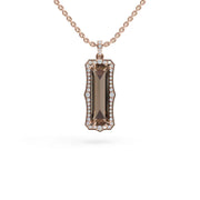 Champagne 925 Sterling Silver Lab Grown Diamond Pendant