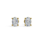 Load image into Gallery viewer, Classic Oval Studs | Diamond Stud Earrings | Minimalist Earrings
