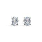 Load image into Gallery viewer, Classic Oval Studs | Diamond Stud Earrings | Minimalist Earrings
