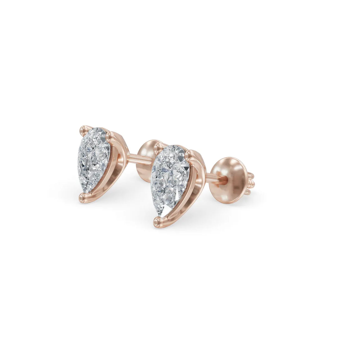 Classic Pear Studs | Diamond Stud Earrings | Diamond Stud Earrings For Women | Opa Diamond