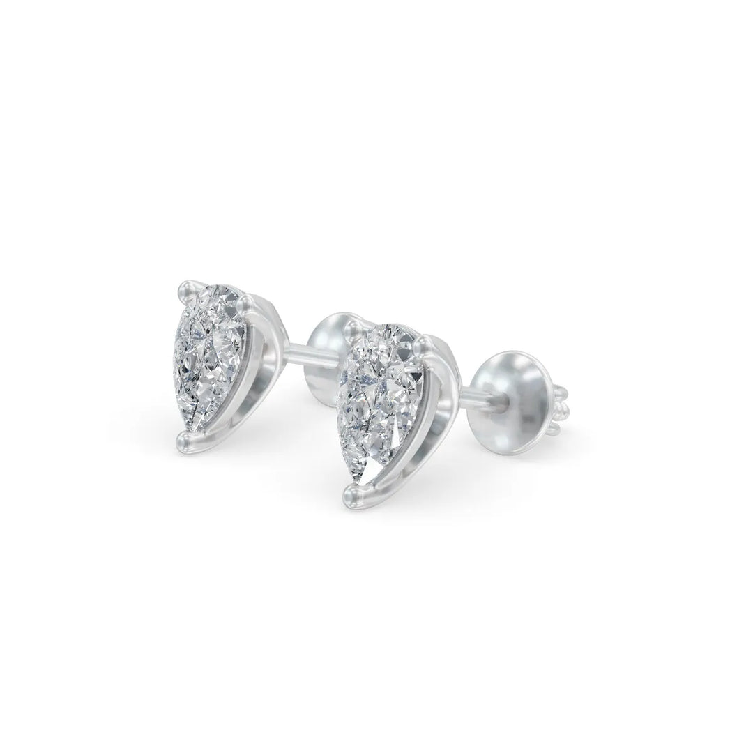 Classic Pear Studs | Diamond Stud Earrings | Diamond Stud Earrings For Women | Opa Diamond