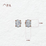 Load image into Gallery viewer, Classic Oval Studs | Diamond Stud Earrings | Minimalist Earrings
