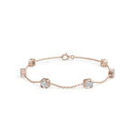 Load image into Gallery viewer, Delight Diamond Bracelet | Six Diamond Delight clusters
