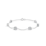 Load image into Gallery viewer, Delight Diamond Bracelet | Six Diamond Delight clusters
