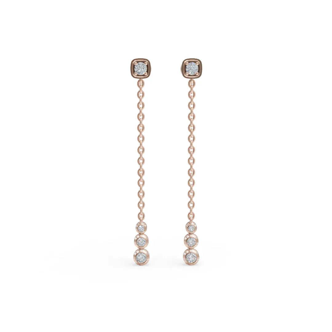 Drop Diamond Earrings | Wedding Diamond Earrings | Timeless Earrings