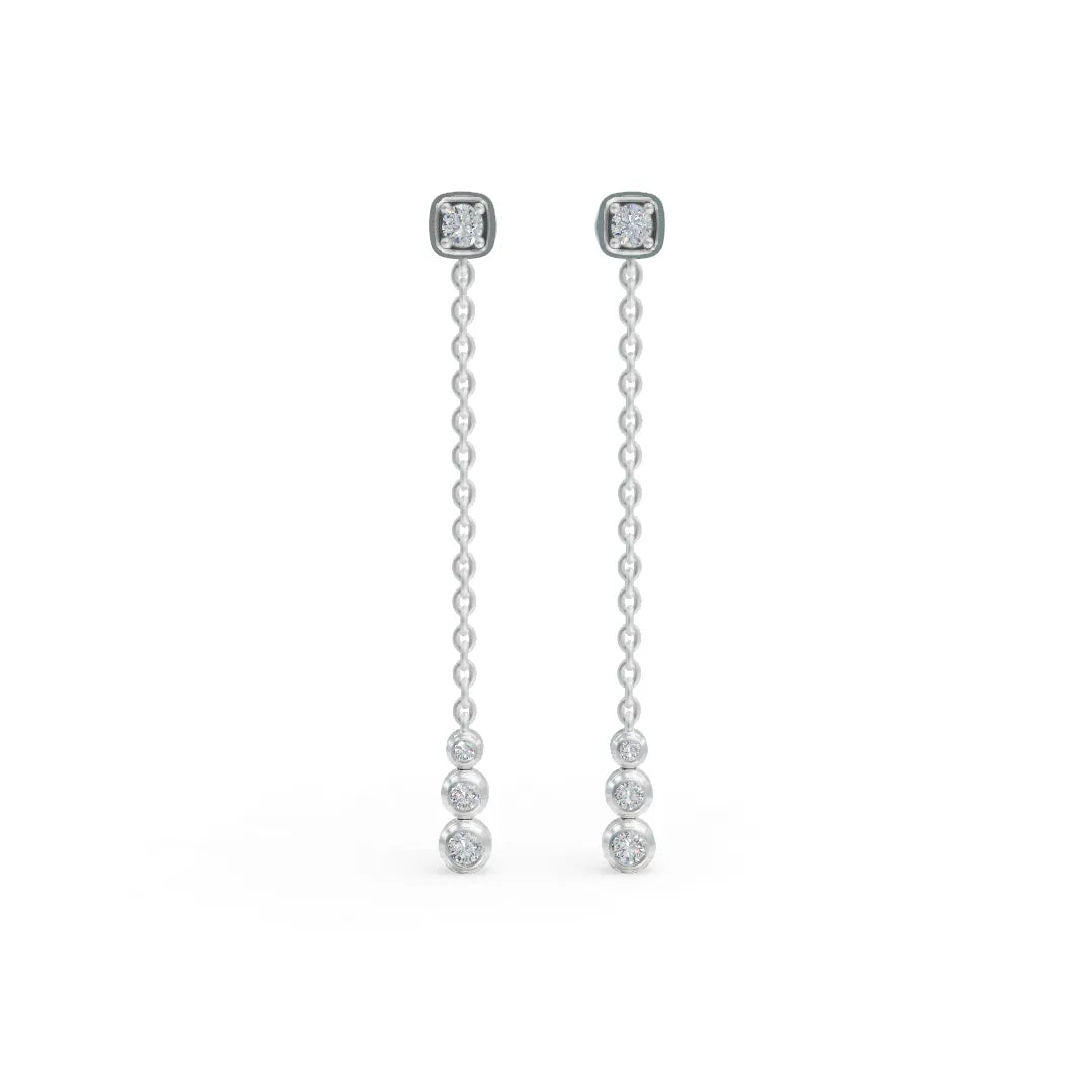 Drop Diamond Earrings | Wedding Diamond Earrings | Timeless Earrings