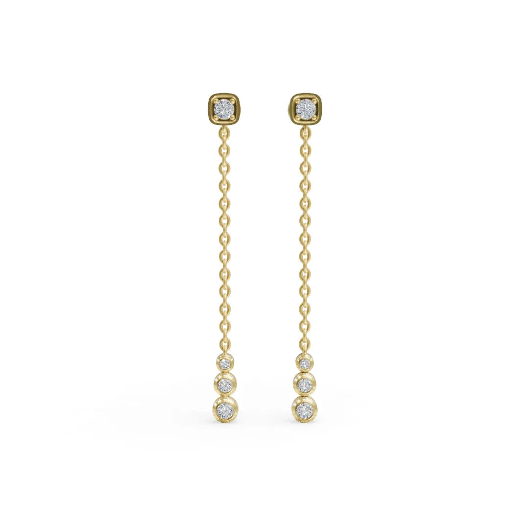 Drop Diamond Earrings | Wedding Diamond Earrings | Timeless Earrings