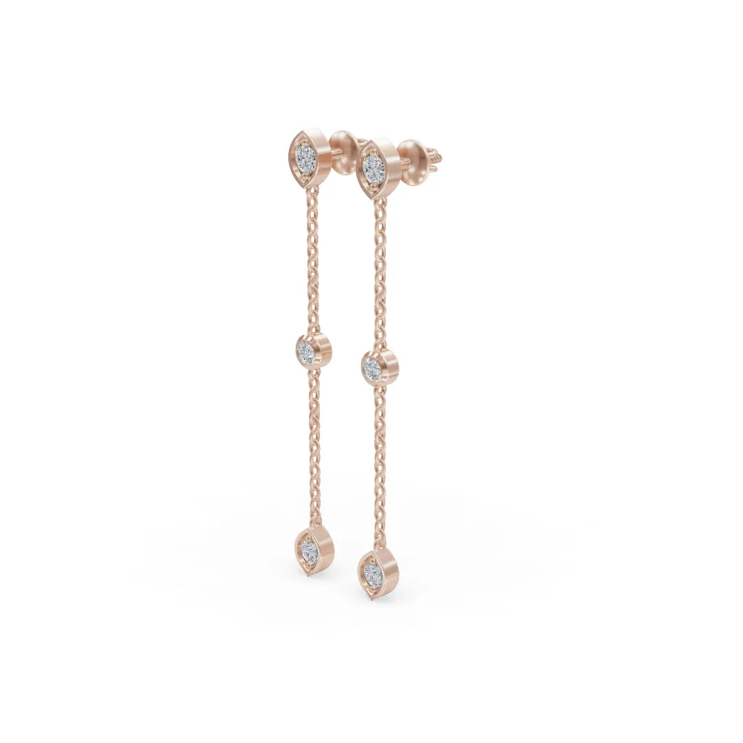 Teardrop Cascade Earring | Diamond Earrings For Women