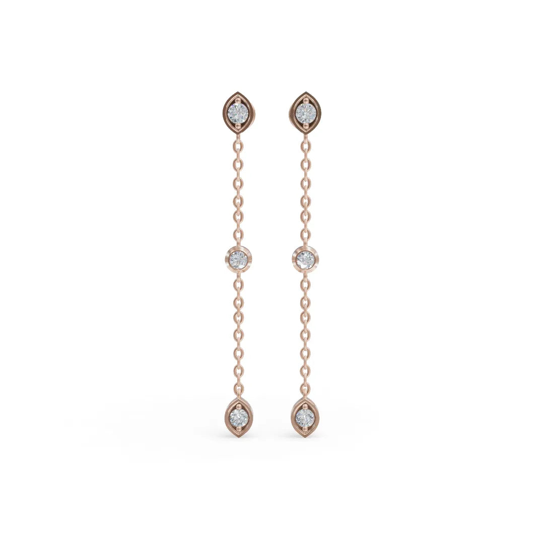 Teardrop Cascade Earring | Diamond Earrings For Women