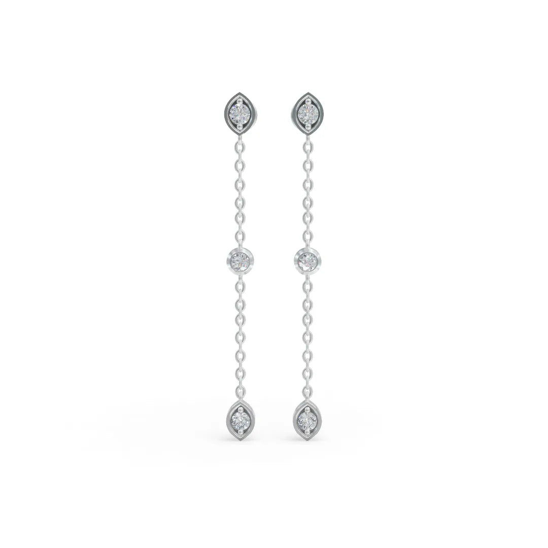 Teardrop Cascade Earring | Diamond Earrings For Women