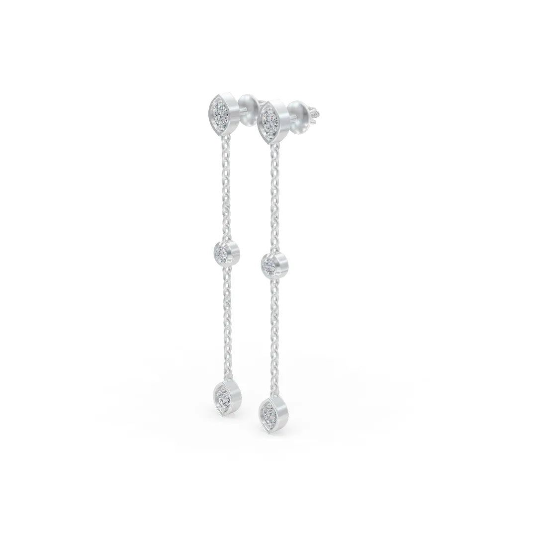 Teardrop Cascade Earring | Diamond Earrings For Women