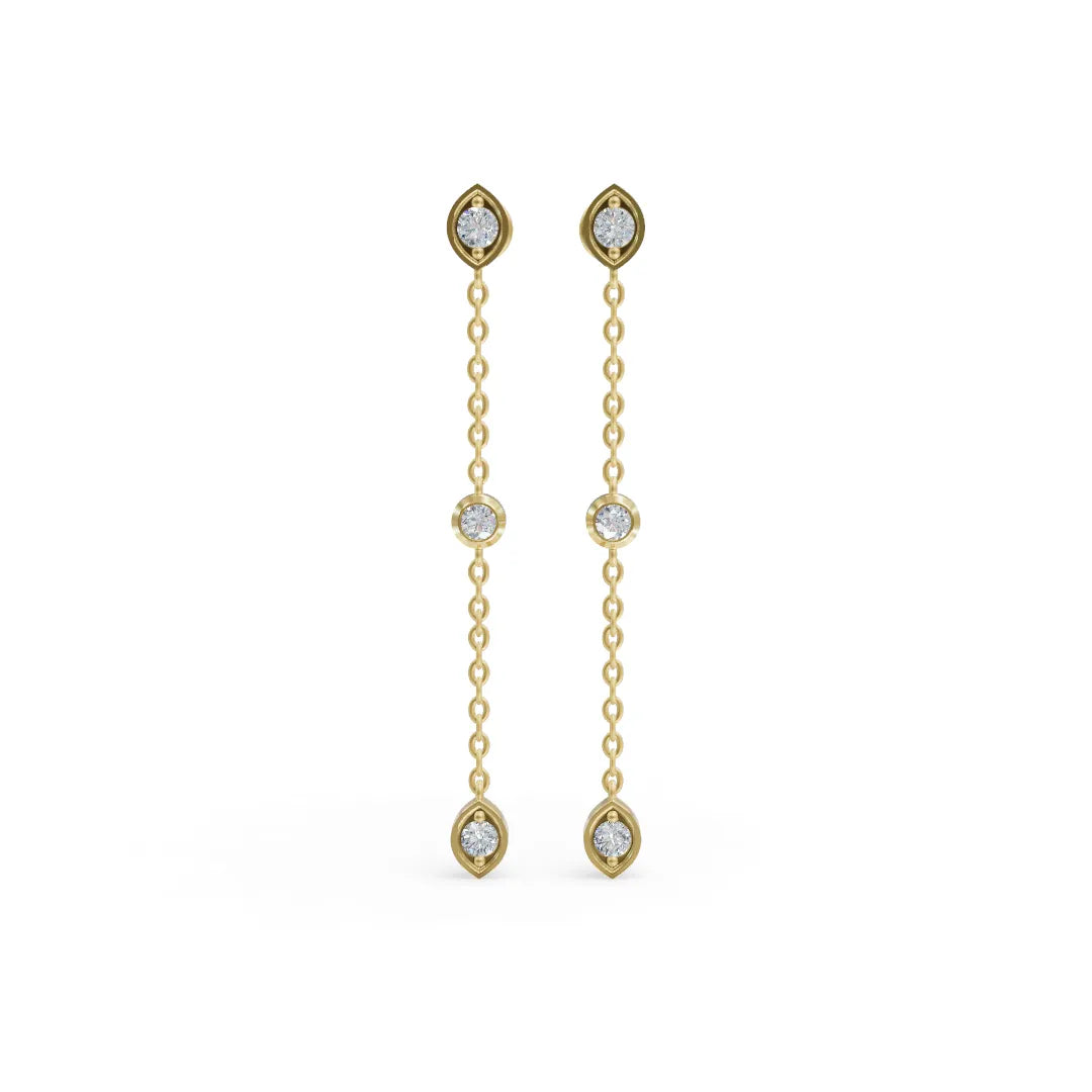 Teardrop Cascade Earring | Diamond Earrings For Women