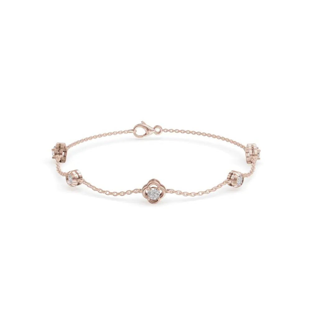 Floral Diamond Bracelet | Floral Bracelet | Diamond Bracelet Women