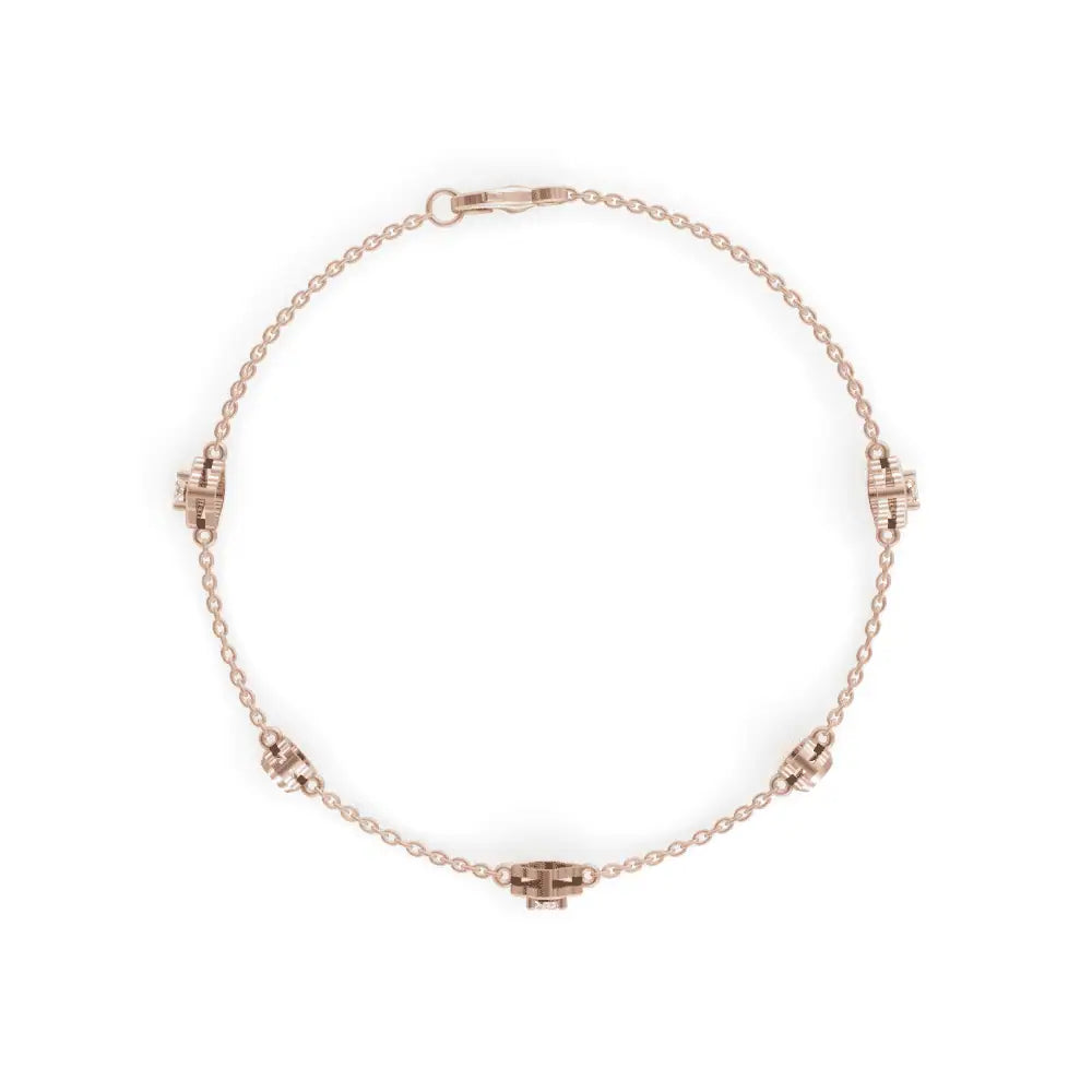 Floral Diamond Bracelet | Floral Bracelet | Diamond Bracelet Women