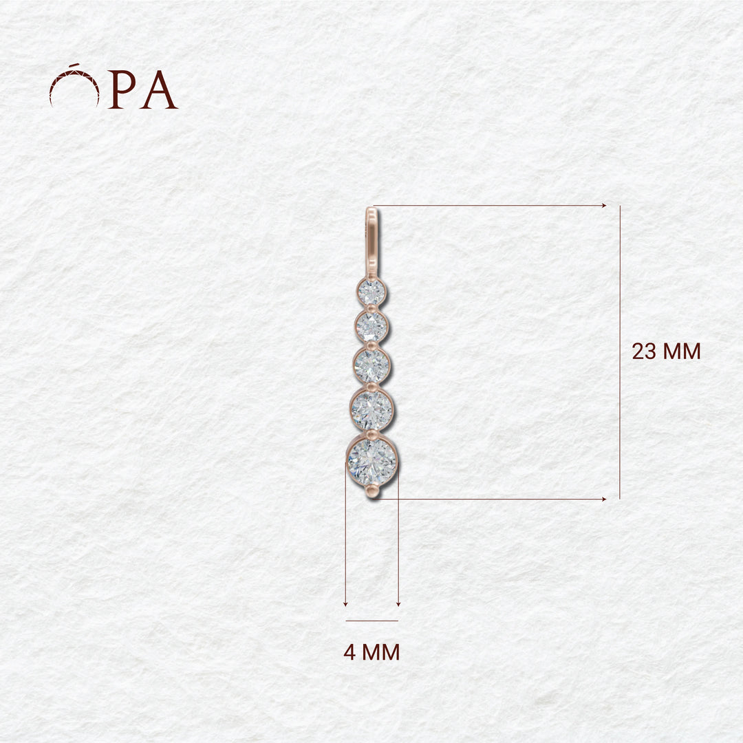 Long Drop Diamond Pendant | Diamond Pendant | Diamond Jewellery