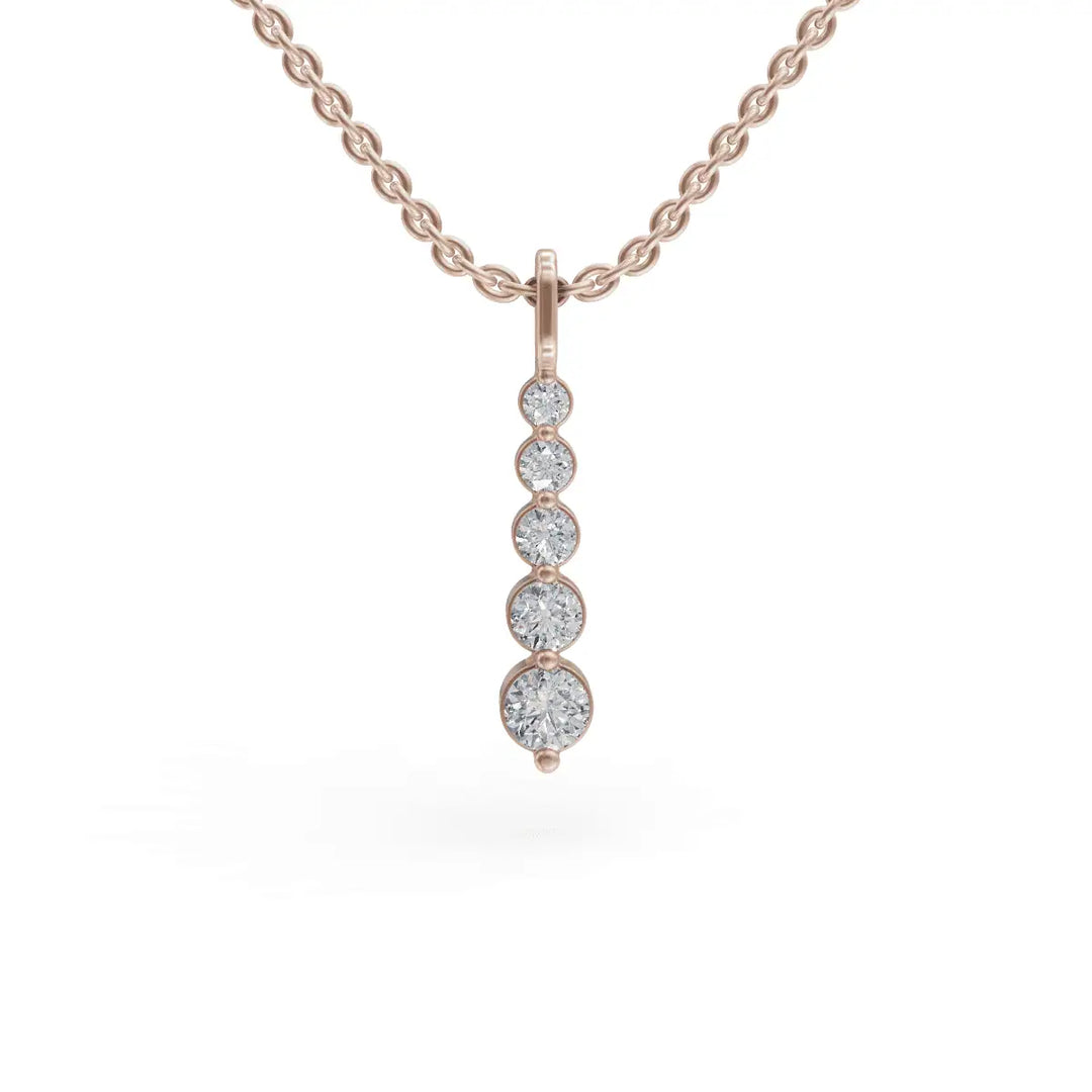 Long Drop Diamond Pendant | Diamond Pendant | Diamond Jewellery