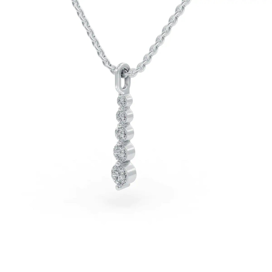 Long Drop Diamond Pendant | Diamond Pendant | Diamond Jewellery