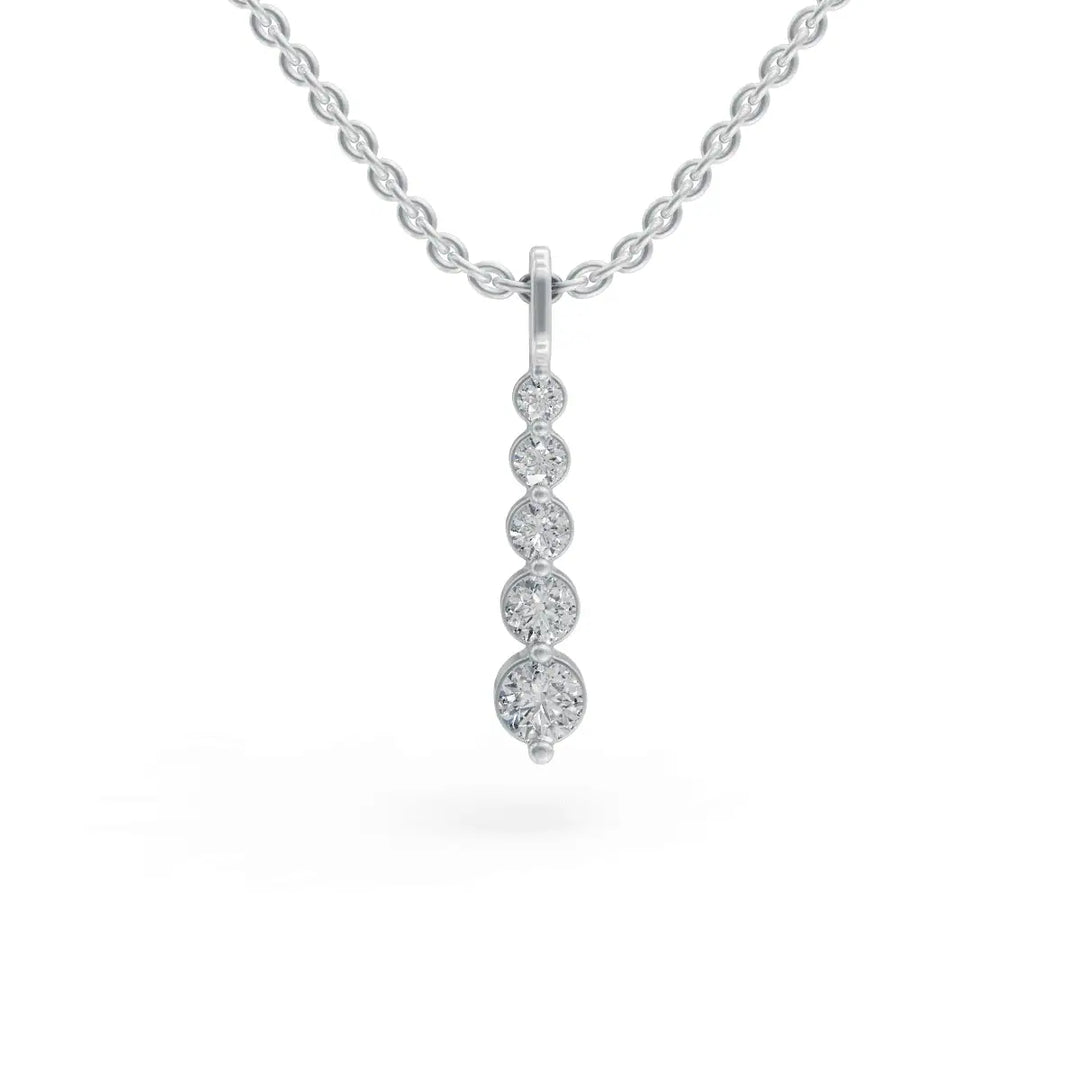 Long Drop Diamond Pendant | Diamond Pendant | Diamond Jewellery