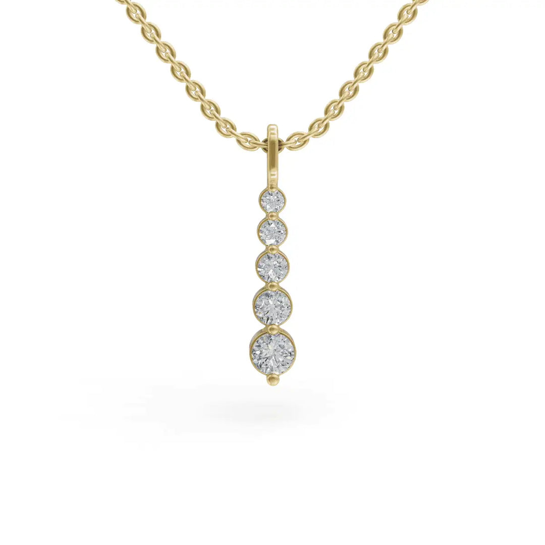 Long Drop Diamond Pendant | Diamond Pendant | Diamond Jewellery