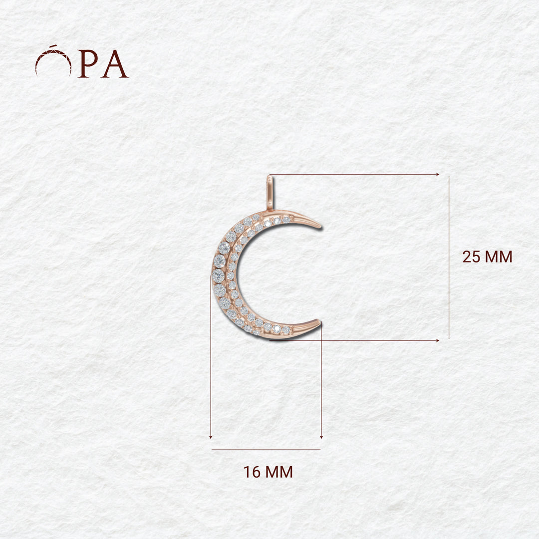 Moon pendant | Diamond Pendant | Crescent Moon Pendant