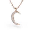 Load image into Gallery viewer, Moon pendant | Diamond Pendant | Crescent Moon Pendant
