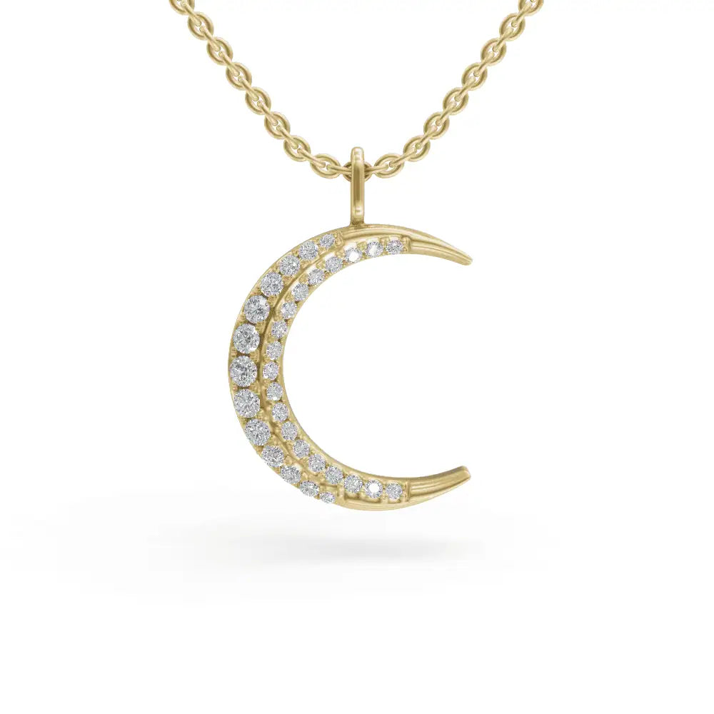 Moon pendant | Diamond Pendant | Crescent Moon Pendant