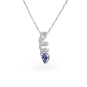 Tanzanite Twirl Pendant | Bold Diamond Jewelry