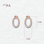 Load image into Gallery viewer, Oval Pebble Diamond Earrings | Diamond earrings | Everyday earrings
