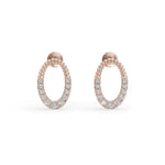 Load image into Gallery viewer, Oval Pebble Diamond Earrings | Diamond earrings | Everyday earrings
