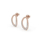 Load image into Gallery viewer, Oval Pebble Diamond Earrings | Diamond earrings | Everyday earrings
