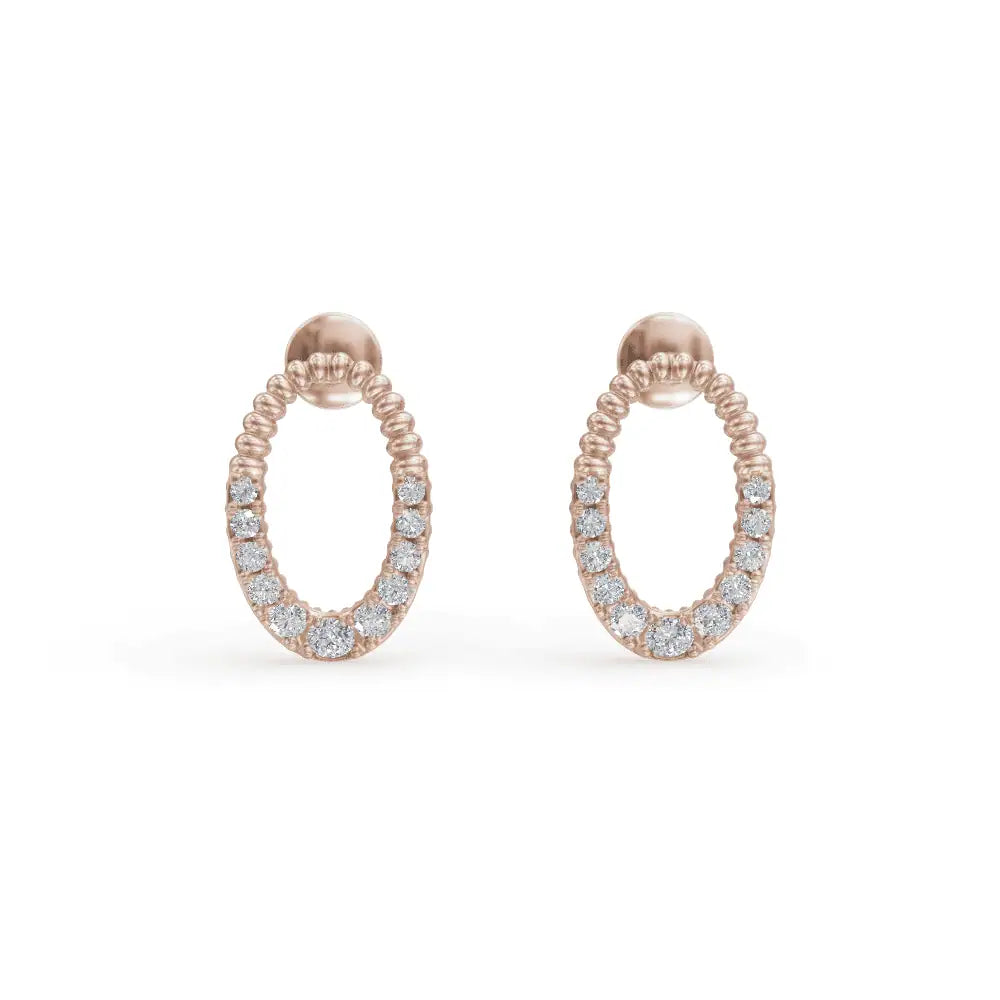 Oval Pebble Diamond Earrings | Diamond earrings | Everyday earrings