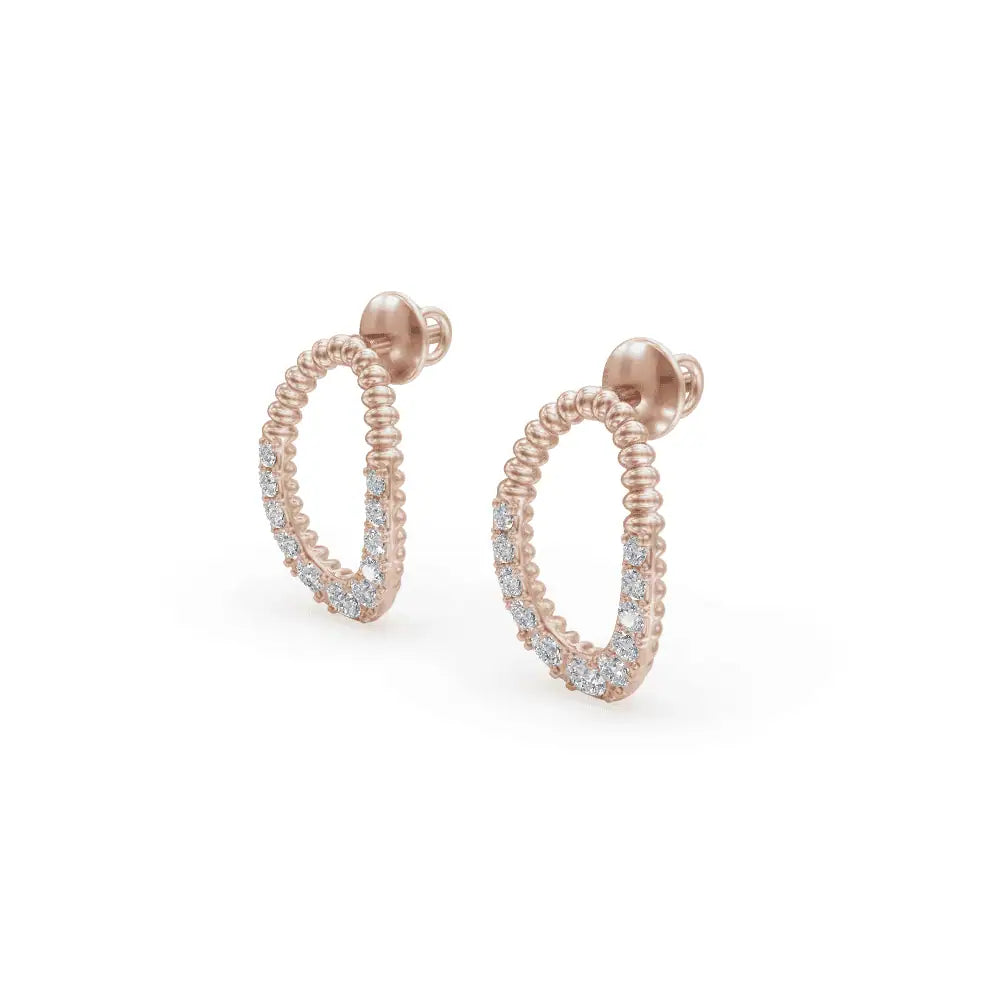 Oval Pebble Diamond Earrings | Diamond earrings | Everyday earrings