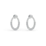 Load image into Gallery viewer, Oval Pebble Diamond Earrings | Diamond earrings | Everyday earrings
